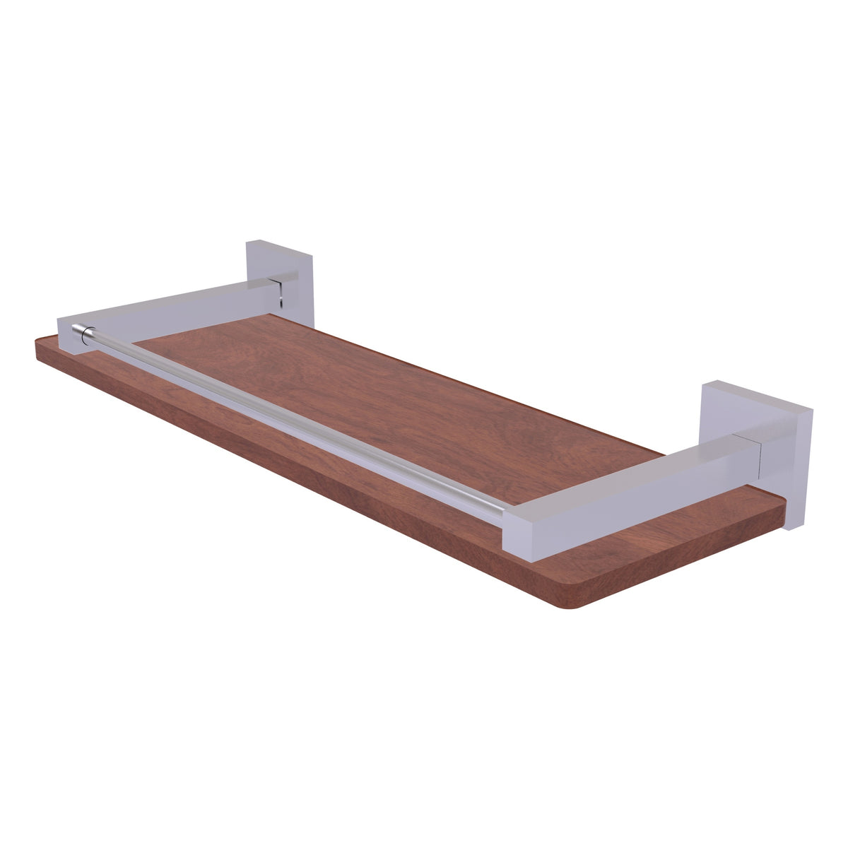 Montero Collection Solid IPE Ironwood Shelf with Gallery Rail
