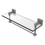 Montero Collection Glass Vanity Shelf with Integrated Towel Bar