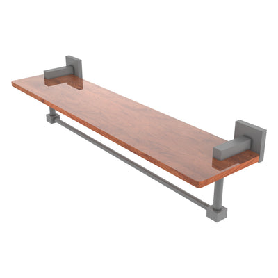 Montero Collection Solid IPE Ironwood Shelf with Integrated Towel Bar