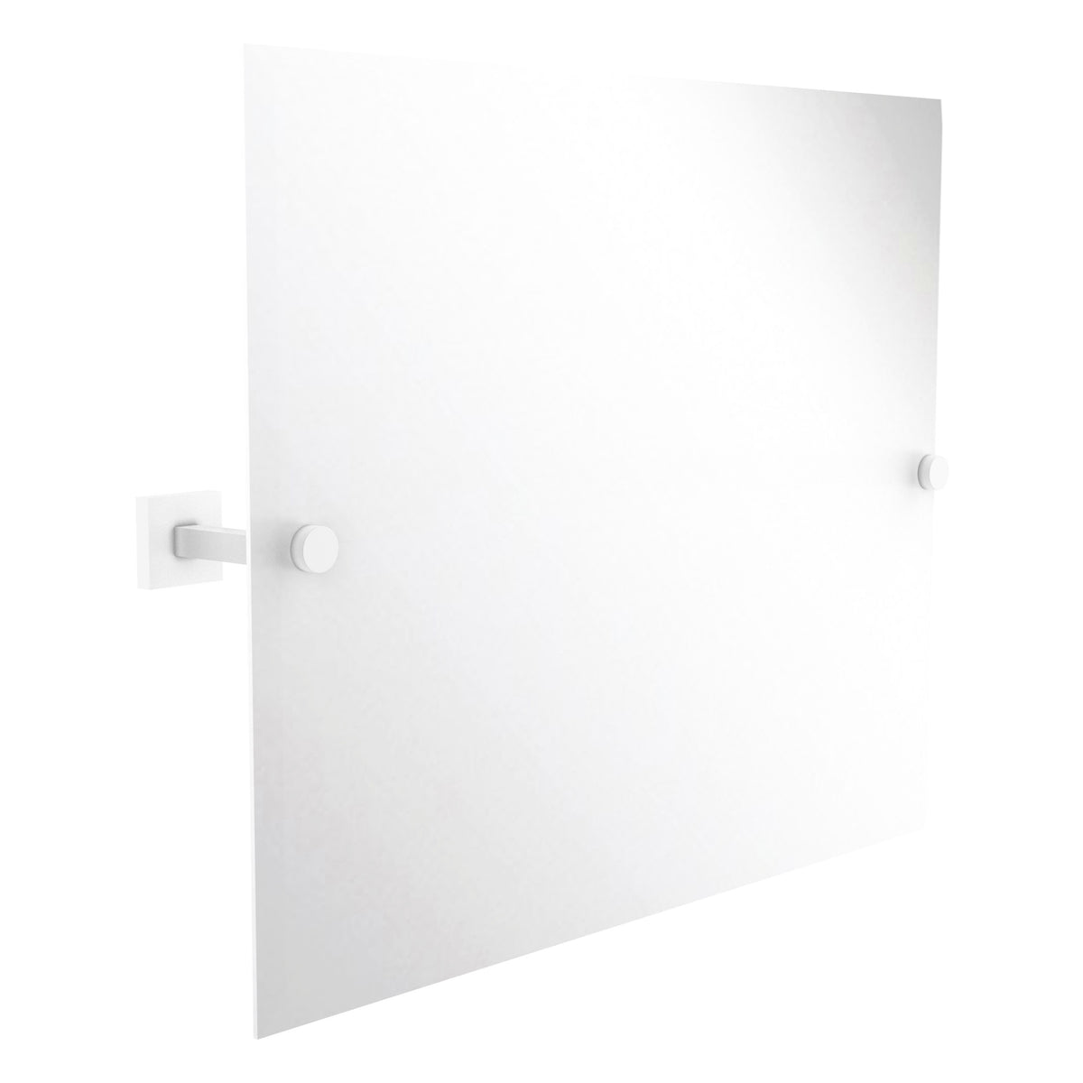 Montero Collection Contemporary Frameless Landscape Rectangular Tilt Mirror with Beveled Edge