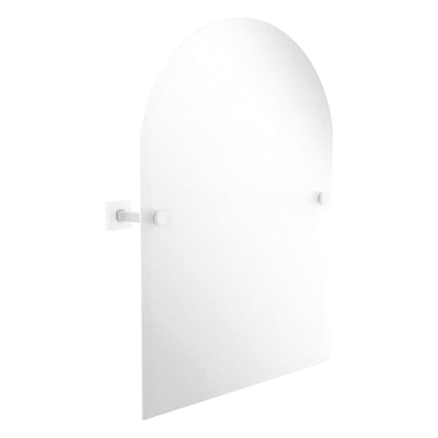 Montero Collection Contemporary Frameless Arched Top Tilt Mirror with Beveled Edge
