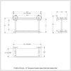Prestige Skyline Collection Tempered Double Glass Shelf with Gallery Rail
