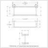 Prestige Skyline Collection Tempered Double Glass Shelf with Gallery Rail