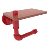 Pipeline Collection Toilet Paper Holder with Wood Shelf