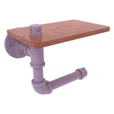 Pipeline Collection Toilet Paper Holder with Wood Shelf