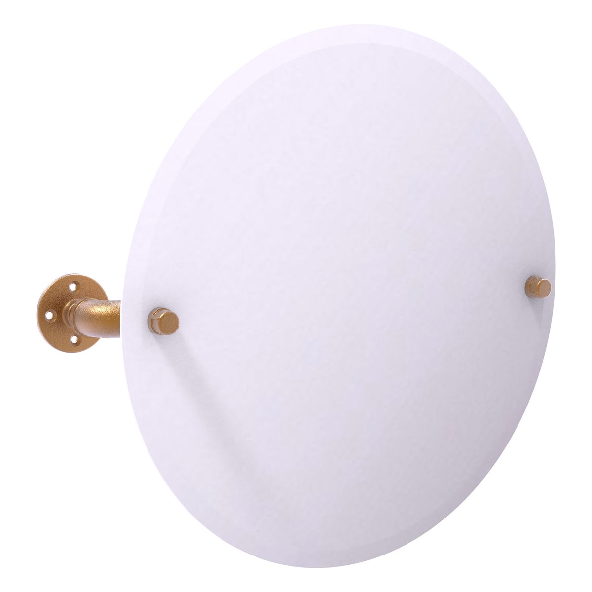 Pipeline Collection Frameless Round Wall Mounted Tilt Mirror