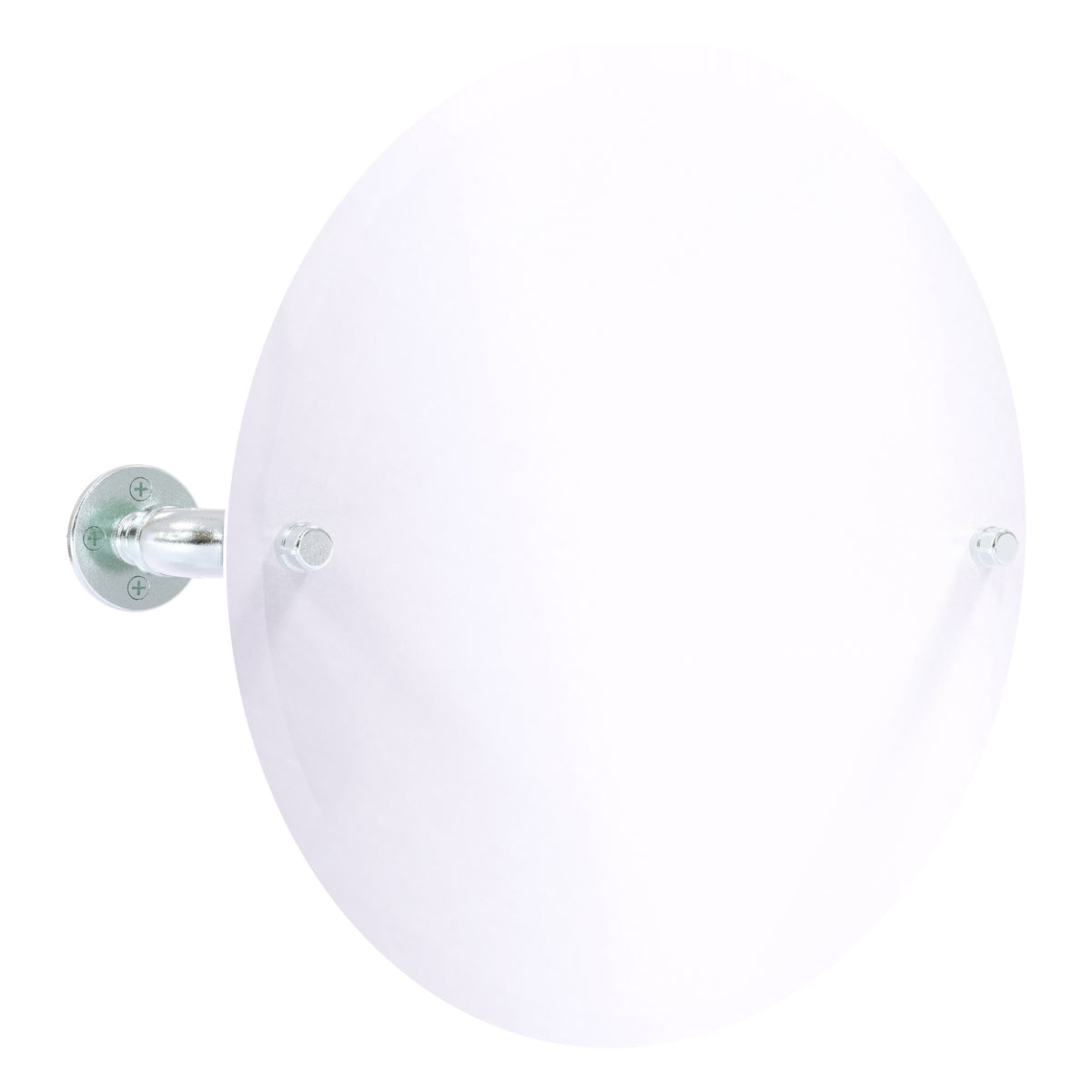 Pipeline Collection Frameless Round Wall Mounted Tilt Mirror
