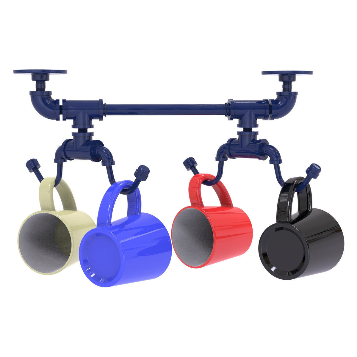 Pipeline Collection Under Cabinet 4 Coffee Mug Rack