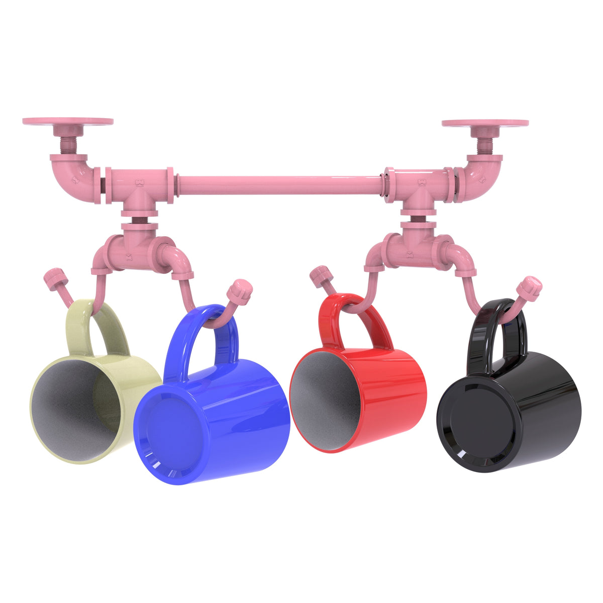 Pipeline Collection Under Cabinet 4 Coffee Mug Rack
