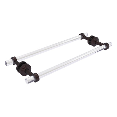 Pacific Beach Collection Back to Back Shower Door Towel Bar with Smooth Accents