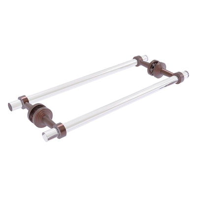 Pacific Beach Collection Back to Back Shower Door Towel Bar with Smooth Accents