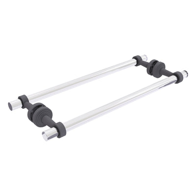 Pacific Beach Collection Back to Back Shower Door Towel Bar with Smooth Accents