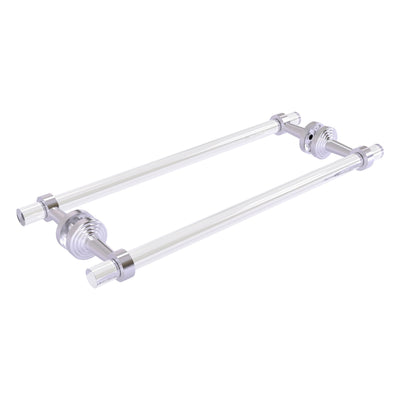 Pacific Beach Collection Back to Back Shower Door Towel Bar with Smooth Accents
