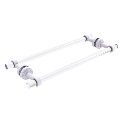Pacific Beach Collection Back to Back Shower Door Towel Bar with Smooth Accents
