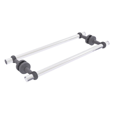Pacific Beach Collection Back to Back Shower Door Towel Bar with Twisted Accents