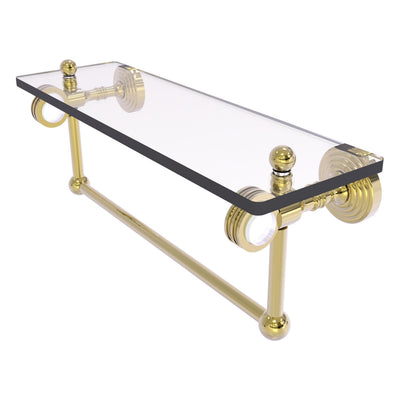Pacific Grove Collection Glass Shelf with Towel Bar with Dotted Accents