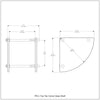 Two Tier Corner Glass Shelf