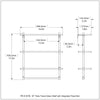 Prestige Regal Collection Triple Tiered Glass Shelf with Integrated Towel Bar