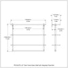 Prestige Regal Collection Triple Tiered Glass Shelf with Integrated Towel Bar