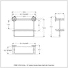 Prestige Regal Collection Gallery Rail Double Glass Shelf with Towel Bar