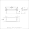 Que New Collection Gallery Rail Glass Shelf with Towel Bar