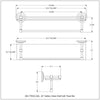 Que New Collection Gallery Rail Glass Shelf with Towel Bar