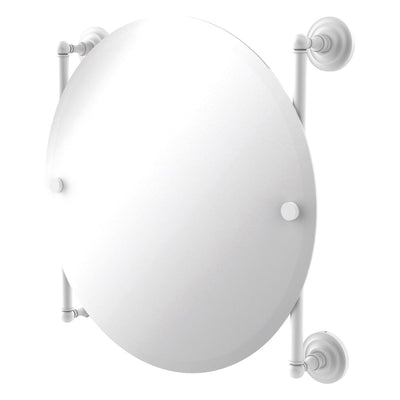 Que New Collection Round Frameless Rail Mounted Mirror