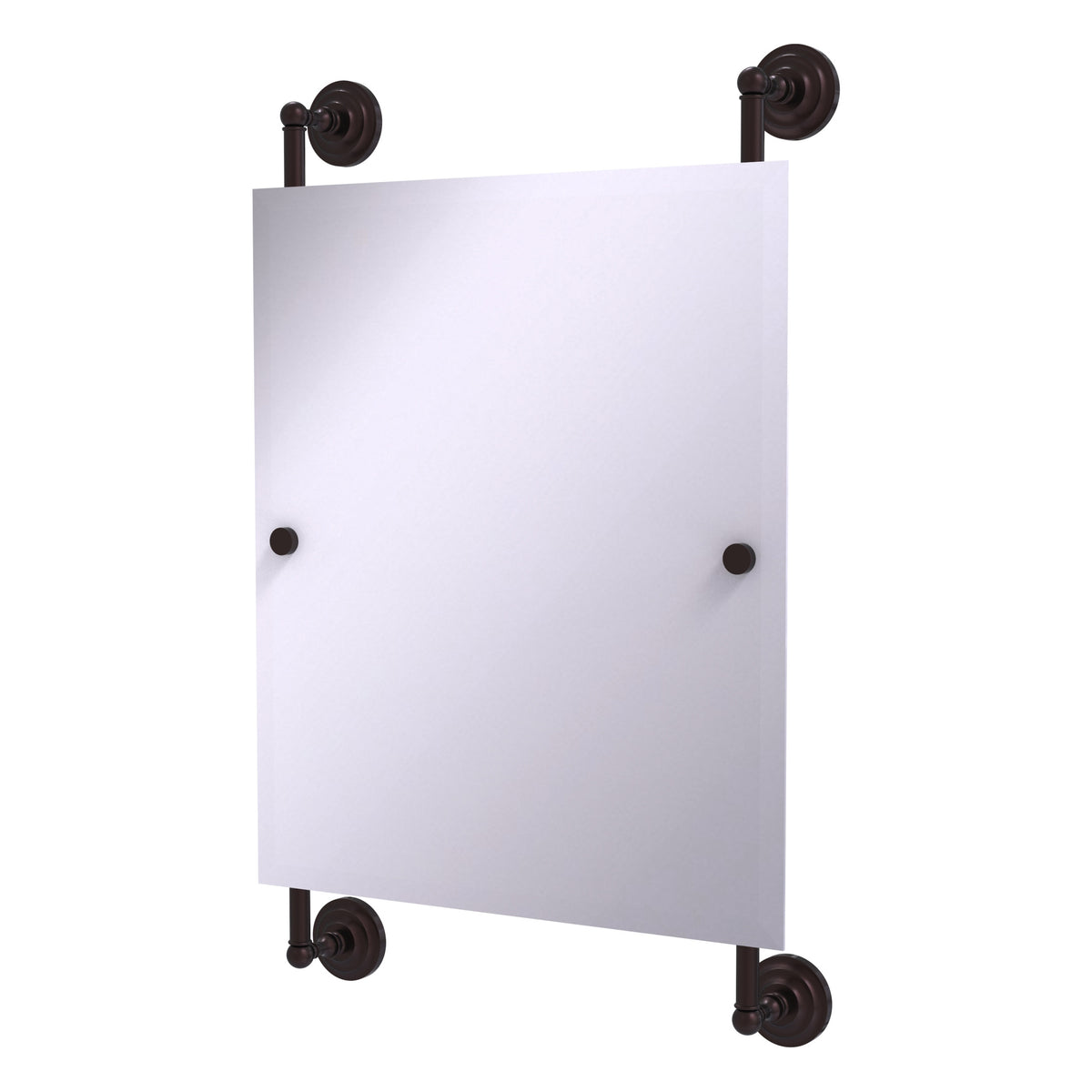 Que New Collection Rectangular Frameless Rail Mounted Mirror