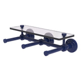 Que New Collection Horizontal Reserve 3 Roll Toilet Paper Holder with Glass Shelf