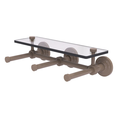 Que New Collection Horizontal Reserve 3 Roll Toilet Paper Holder with Glass Shelf