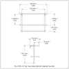 Two Tiered Glass Shelf with Integrated Towel Bar