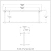 Two Tiered Glass Vanity Shelf with Beveled Edges