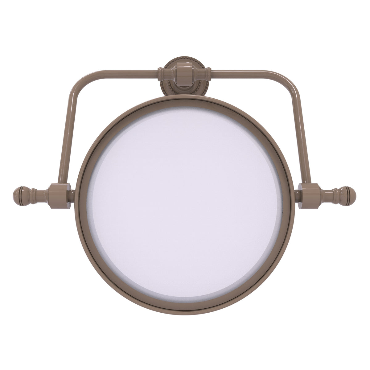 Retro Dot Collection Wall Mounted Swivel Make-Up Mirror 8 Inch Diameter