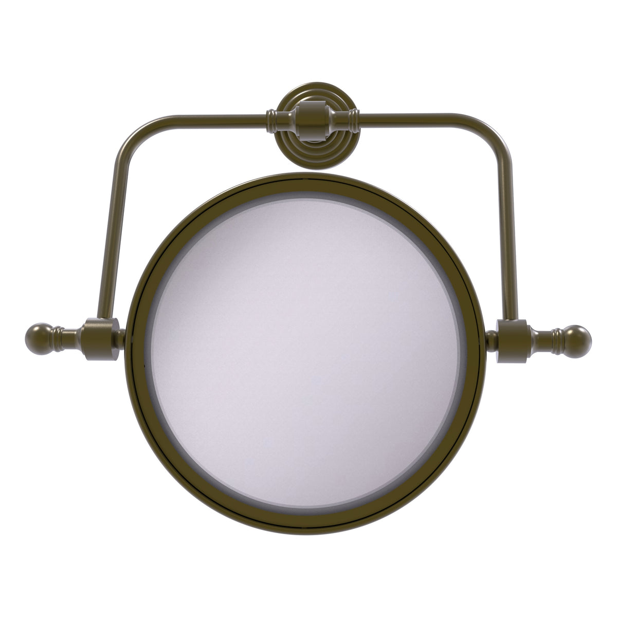 Retro Wave Collection Wall Mounted Swivel Make-Up Mirror 8 Inch Diameter