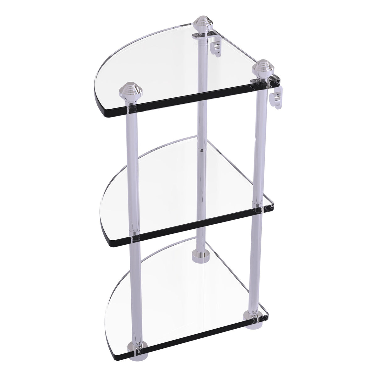 Three Tier Corner Glass Shelf
