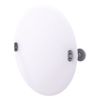 Frameless Round Tilt Mirror with Beveled Edge