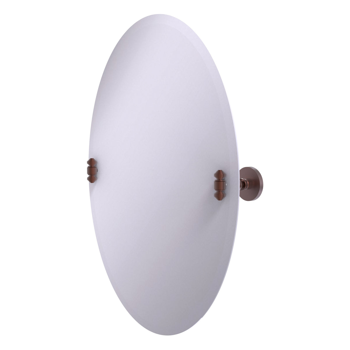 Frameless Oval Tilt Mirror with Beveled Edge