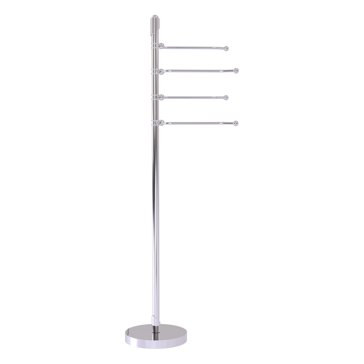 Freestanding 4 Pivoting Swing Arm Towel Stand