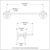 Tango Collection Glass Vanity Shelf with Beveled Edges