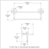 Tango Collection Glass Vanity Shelf  with Integrated Towel Bar