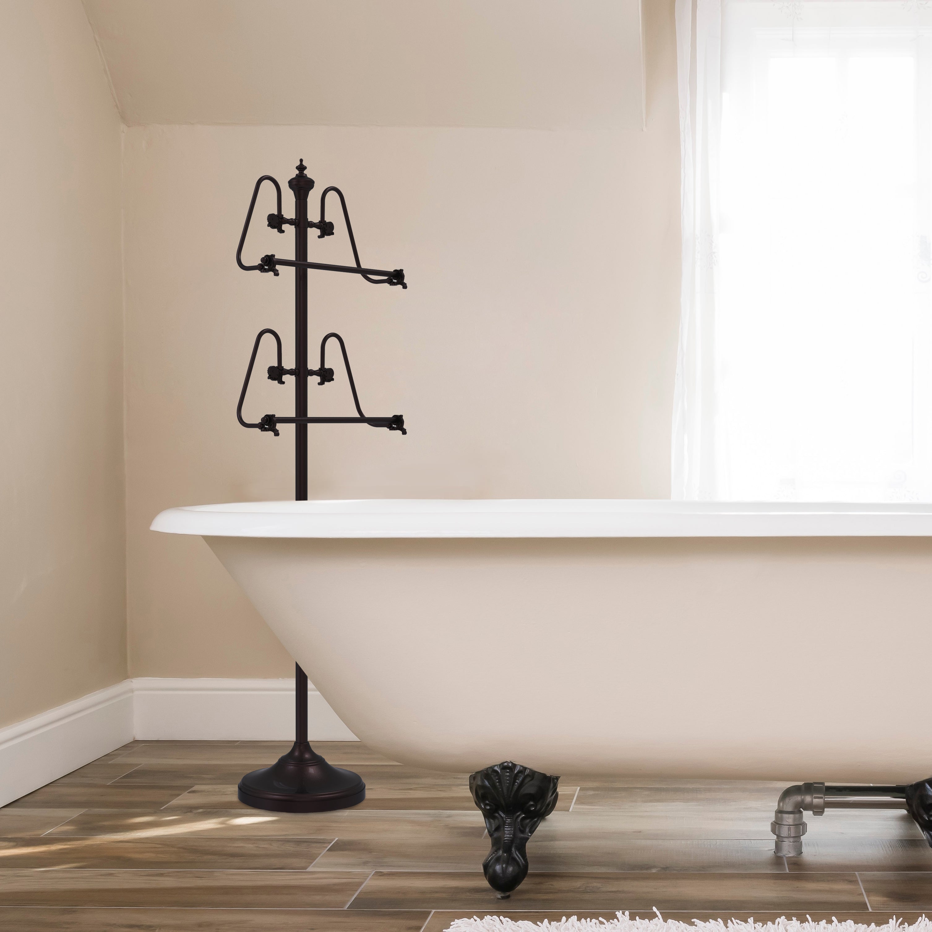 Freestanding 49 Inch High Towel Stand