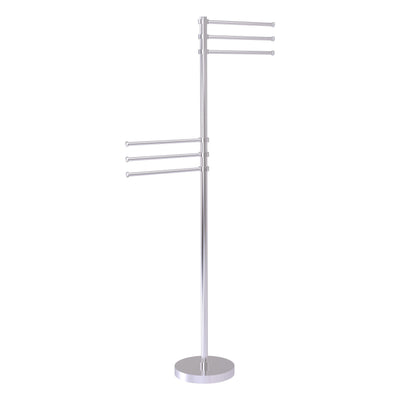Towel Stand with 6 Pivoting 12 Inch Arms