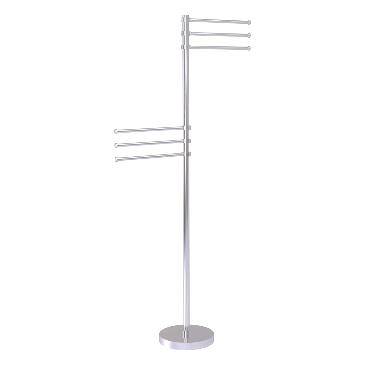 Towel Stand with 6 Pivoting 12 Inch Arms
