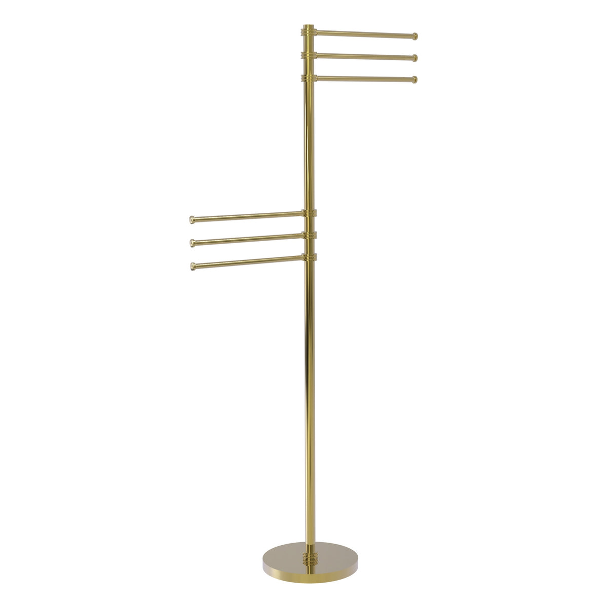 Towel Stand with 6 Pivoting 12 Inch Arms