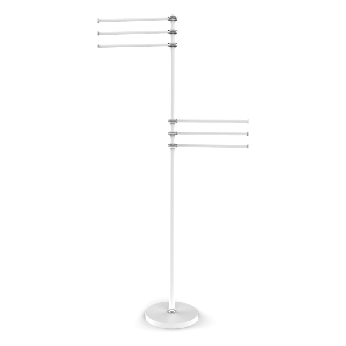 Towel Stand with 6 Pivoting 12 Inch Arms