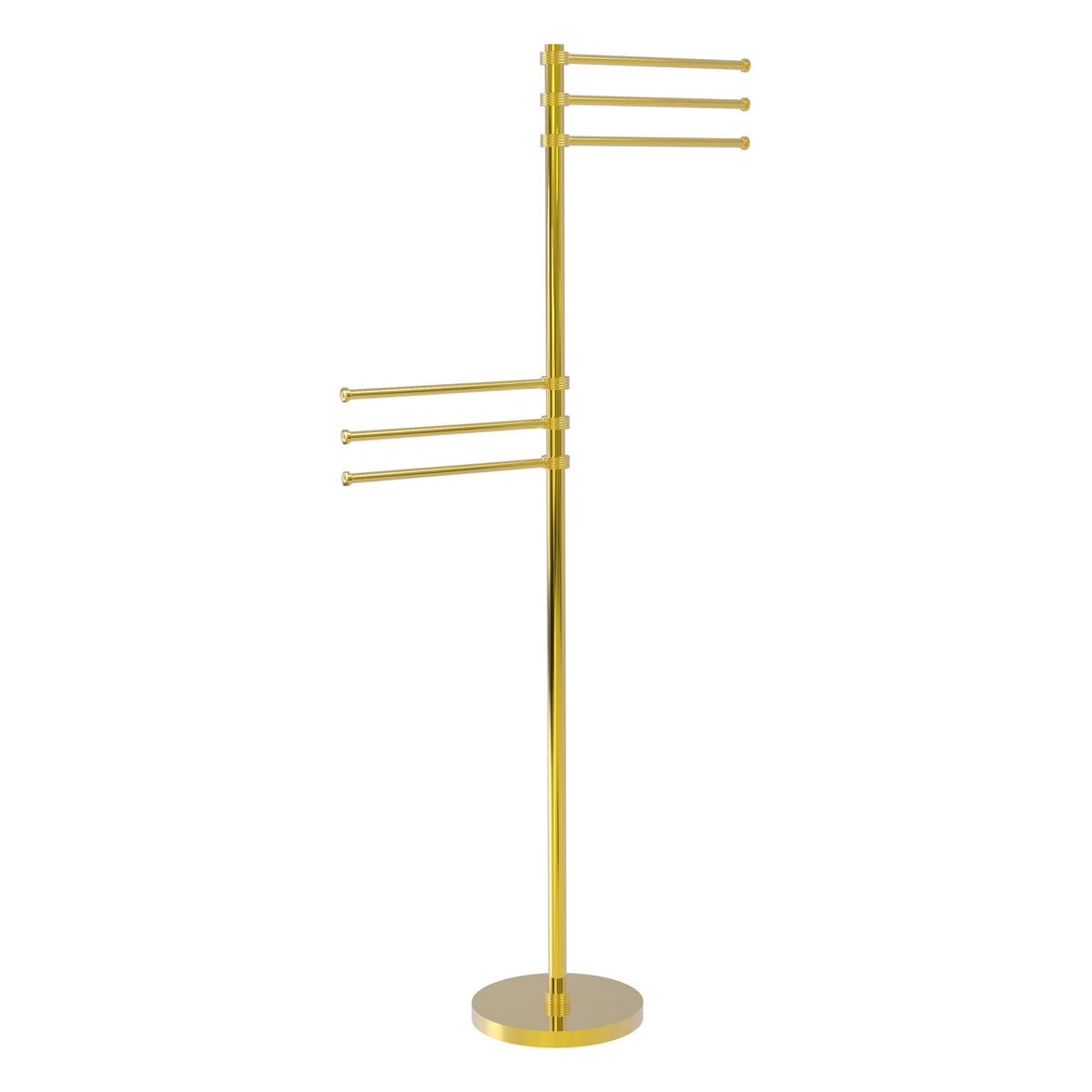 Towel Stand with 6 Pivoting 12 Inch Arms