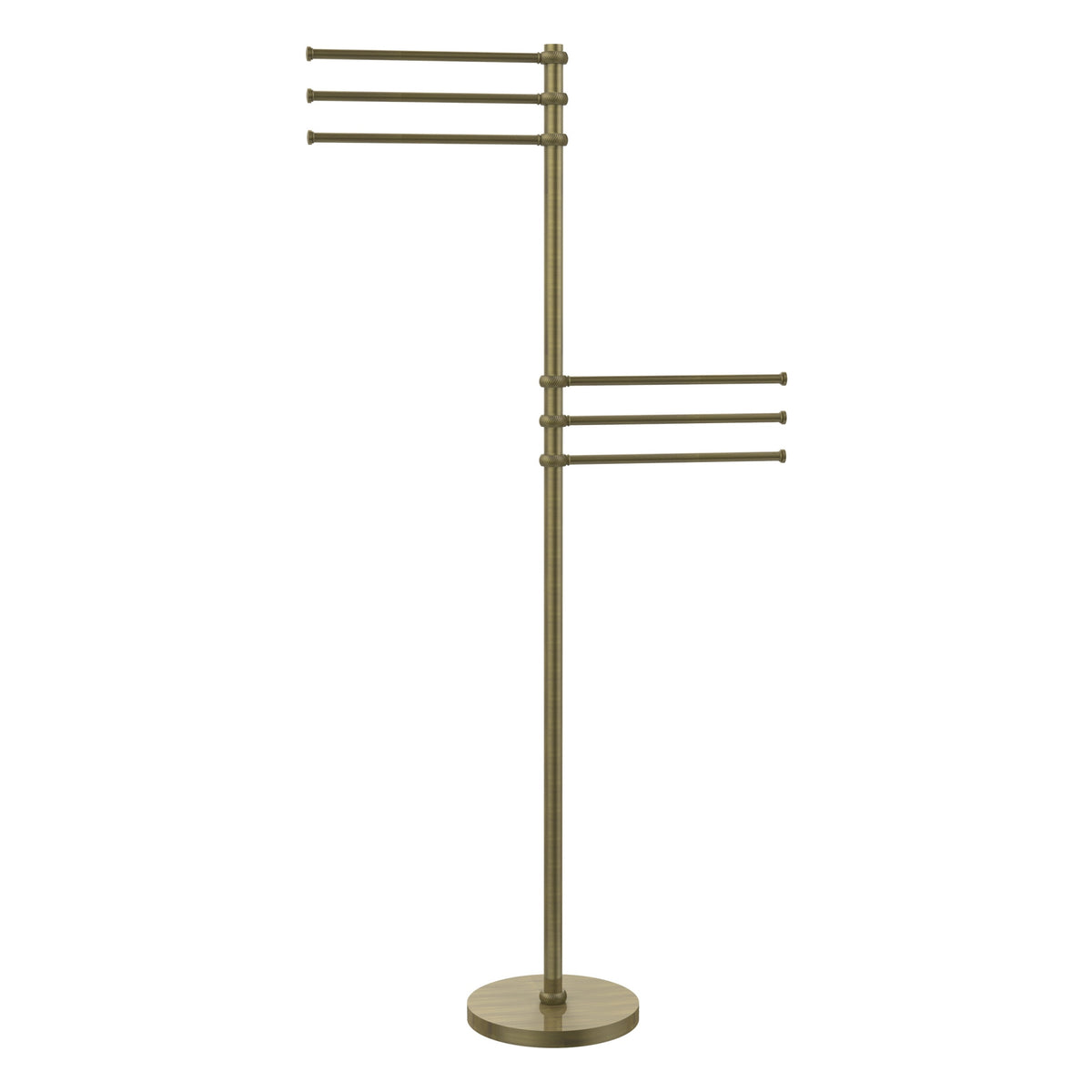 Towel Stand with 6 Pivoting 12 Inch Arms