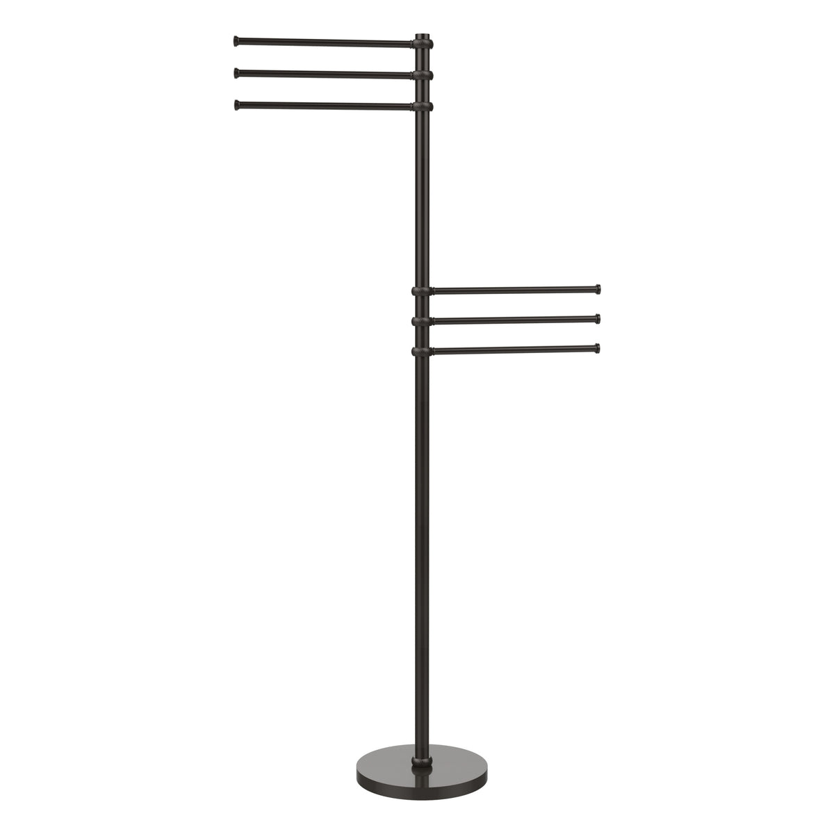 Towel Stand with 6 Pivoting 12 Inch Arms