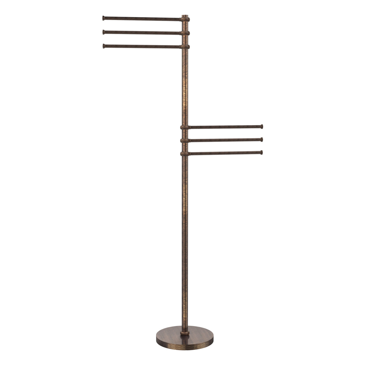 Towel Stand with 6 Pivoting 12 Inch Arms