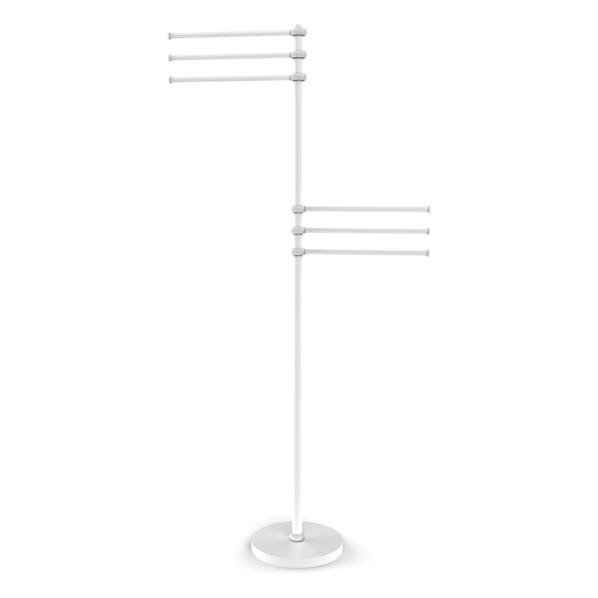 Towel Stand with 6 Pivoting 12 Inch Arms